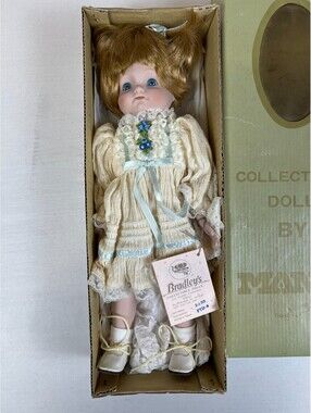 Vintage Bradley Collectible Porcelain Doll Babs PTD-6 Boxed 1985